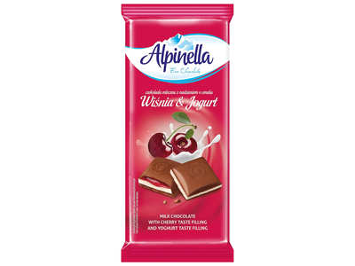 Šok. su jog., vyšn. įd. ALPINELLA, 100 g
