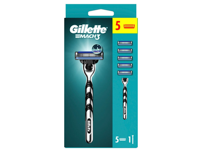 Skustuvas GILLETTE MACH3 + 5 galvutės