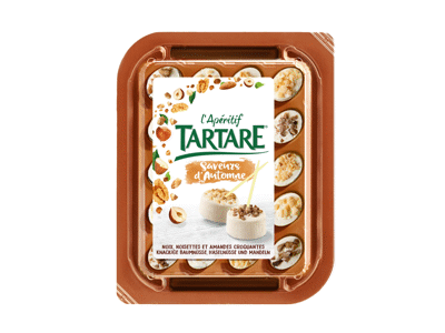 Varškės sūrio užkandis TARTARE I'APERITIF NUTS, 70 % rieb., 100 g