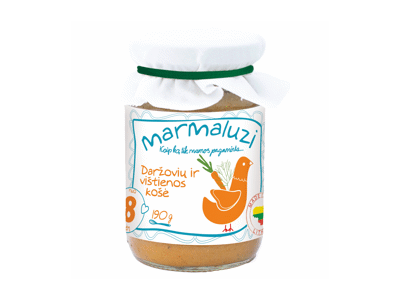 Vištienos ir daržovių košė MARMALUZI, nuo 8 mėn., 190 g