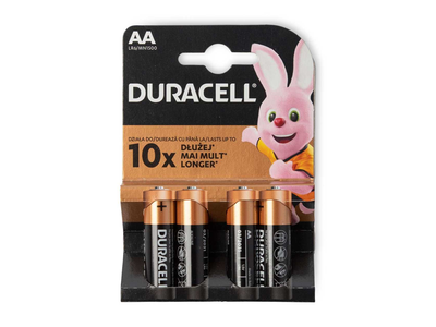 Baterijos AA DURACELL (LR6), 4vnt.