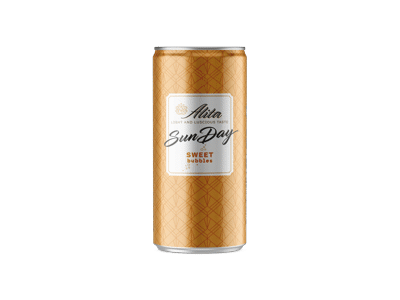 Gazuotas baltasis saldus vyno gėrimas ALITA SUNDAY, 200 ml