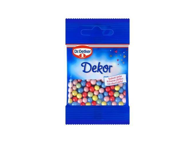 Pabarstukai DR.OETKER cukriniai, spalvoti perlai, 10g