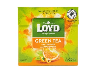 Žalioji arbata LOYD Green Orange&Mandarine, 20 x 1.5g