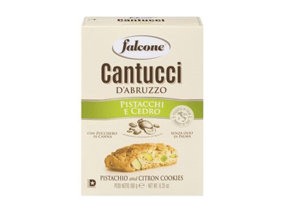 Sausainiai CANTUCCI su citrinų žievelėmis ir pistacijomis, 180 g