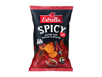 Bulvių traškučiai SPICY EXTRA HOT ESTRELLA, 115 g
