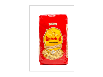 GINTARINIAI makaronai (sraigteliai), 400 g