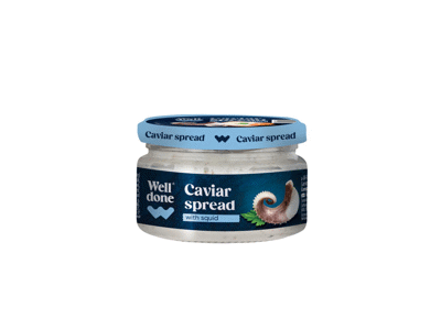 Ikrų užtepėlė su kalmarais WELL DONE, 160 g