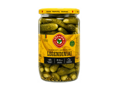 KĖDAINIŲ KONSERVŲ LEGENDINIAI marinuoti agurkėliai, 680 g