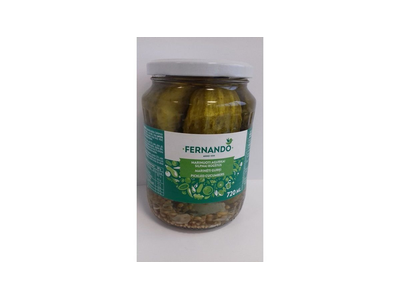 Konservuoti agurkai FERNANDO, 670 g