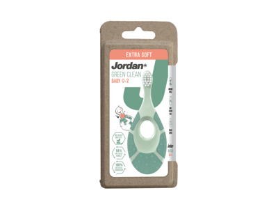 Kūdikių dantų šepetėlis JORDAN (0-2 m.), ypač minkštas, 1 vnt.