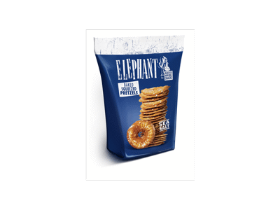 Traškūs krekeriai ELEPHANT su druska, 180 g