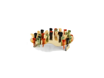 Spalvoti mini krepšeliai Cones, su stoveliu, 25x75mm, 96 vnt. 508.98.200