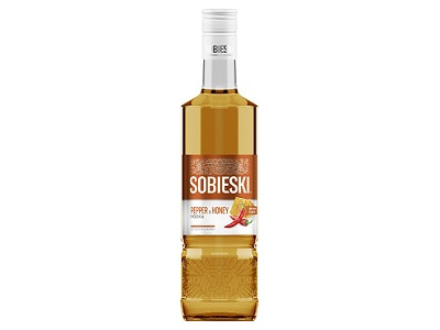 Aromatizuota degtitinė SOBIESKI, pipirų ir medaus skonio, 40%, 0,5l