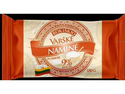 Varškė ROKIŠKIO NAMINĖ, 9 %, 180 g