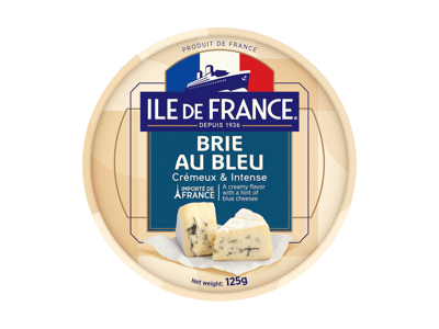 Bri sūris ILE DE FRANCE su mėlynuoju pelėsiu, 50% rieb.s. m., 125 g