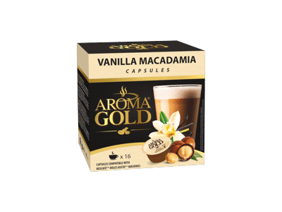 Kavos kapsulės AROMA GOLD VANILLA MACADAMIA, 256 g