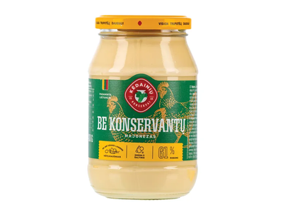Majonezas BE KONSERVANTŲ, 62% rieb., 430 g