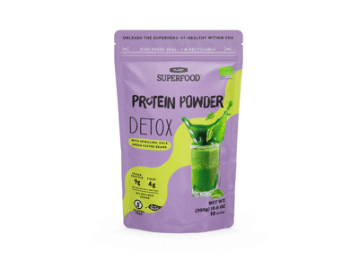 Ekologiškas baltymų mišinys kokteiliams SUPERFOOD DETOX, 300 g