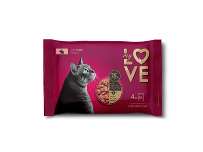 Kačių ėdalas su triuš. pad. MY LOVE, 4 x 85 g