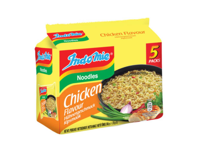 Vištienos skonio greitai paruošiami makaronai INDOMIE, 5x70g
