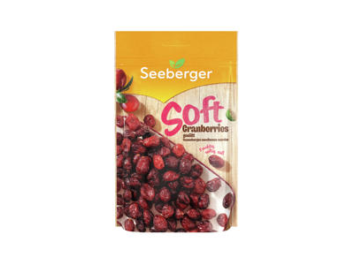 Džiovintos spanguolės SEEBERGER SOFT, 125 g