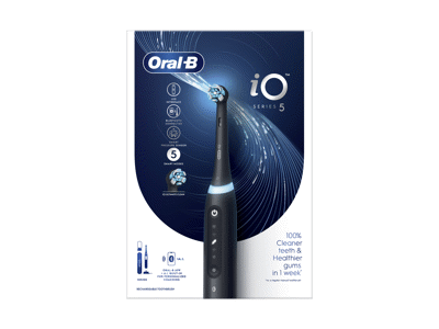 Elektrinis dantų šepetėlis ORAL-B IO5MATT BLACK, 1 vnt.