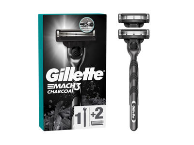Skustuvas GILLETTE MACH3 Charcoal, +2 galvutės