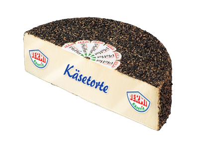Lydytas sūris su juodaisiais pipirais JERMI, 60% rieb. s. m., 1 kg