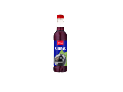 Sirupas RASA juodųjų serbentų skonio, 0,5 l