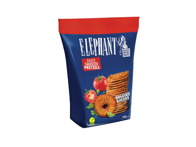 Krekeriai ELEPHANT, pomidorų ir žolelių skonio, 70 g