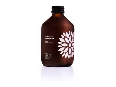 Ekologiškas gaivusis arbatos gėrimas VIGO Kombucha, Rožė 330ml, LT-EKO-001
