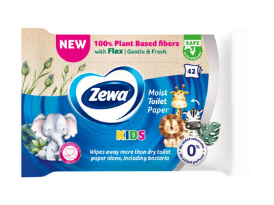Šlapias tualetinis popierius ZEWA KIDS, 42 vnt.