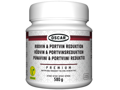 Sutirštinto raudonojo ir portveino vyno padažas OSCAR, Premium, 580 g