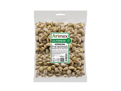Keptos, sūdytos pistacijos PREMIUM FAMILY PACK ARIMEX, 500 g