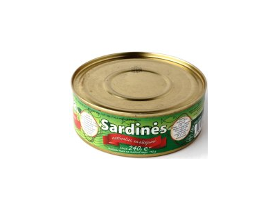 Sardinė, natūrali, su aliejumi, 240 g
