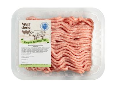 Smulkintas kiaulienos kumpis WELL DONE, užauginta be antibiotikų, 400 g