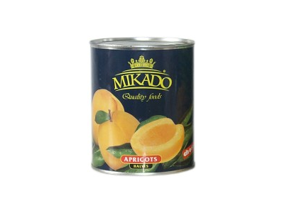 Abrikosų puselės MIKADO, 825 g/480 g