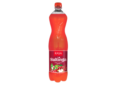 Negazuotas gaivusis gėrimas RASA Sultinga vyšnių ir obuolių skonio su sultimis, 1,5 l