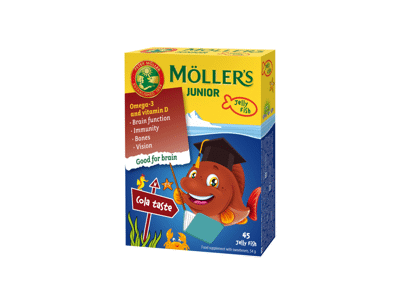 Maisto papildas MÖLLR’S JUNIOR OMEGA-3, N45, 45 vnt.
