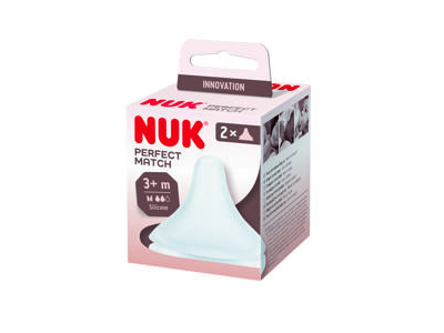 Silikoninis žindukas NUK PERFECT MATCH M;2vnt, 3+ mėn.