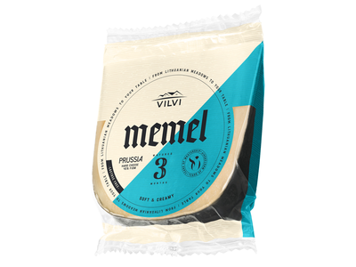 Kietasis sūris MEMEL Prussia, 3 mėn., 45%, RSM, be laktozės, 0,18 kg