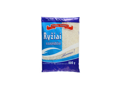 Ilgagrūdžiai ryžiai HAPPY FAMILY, 800 g