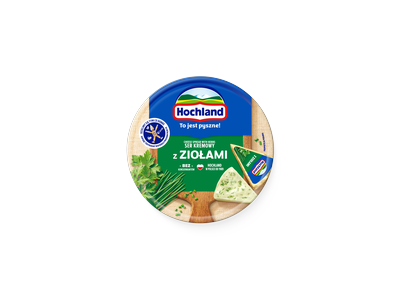Tepamasis lydytas kreminis sūris HOCHLAND su žolelėmis, 180g