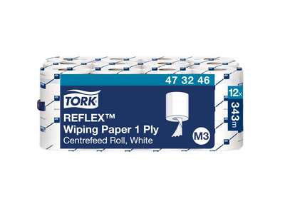 Šluostymo popierius TORK Reflex Mini M3,  120m, 343 lapeliai, 1 sluoksnis, 473246