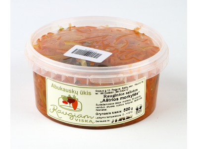 Raugintos aštrios morkytės RAUGIAM VISKĄ,  500 g