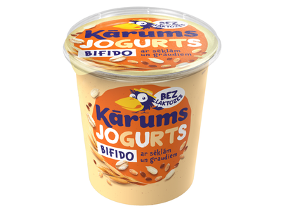 Jogurtas su sėklomis ir grūdais KARUMS, 3,5 % rieb., 350 g