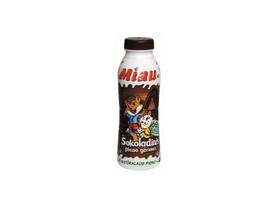 Pieno gėrimas MIAU, 2,6%, šokoladinis, sterilizuotas,  0,45 l