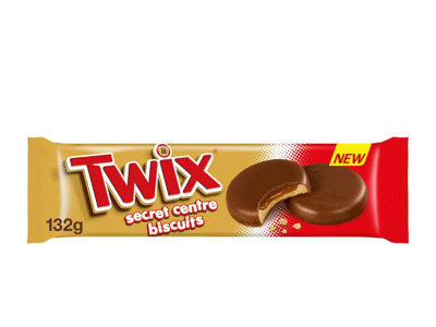 Sausainiai TWIX SECRET CENTRE, 132 g