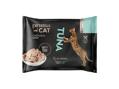 Konservuotas kačių ėdalas PRIMACAT (tuno filė), 200 g